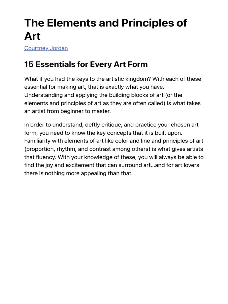 Elements and Principles of Art Explained | PDF | Vision | Geometry