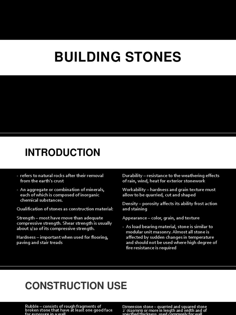 Building Stones PDF Rock (Geology) Sedimentary Rock