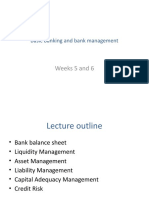 Weeks 5 and 6: Basic Banking and Bank Management