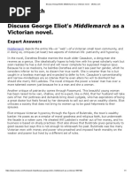 Middlemarch Character Chart | PDF | Middlemarch | Realist Novels