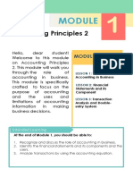 Accounting Principles Module 1 Overview