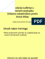 Simulacija Suđenja U Kaznenom Postupku Državno Odvjetništvo Protiv Anice Milac