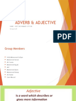 Adverb & Adjective: Name: Hafiz Muhammad Sufiyan Group No:8