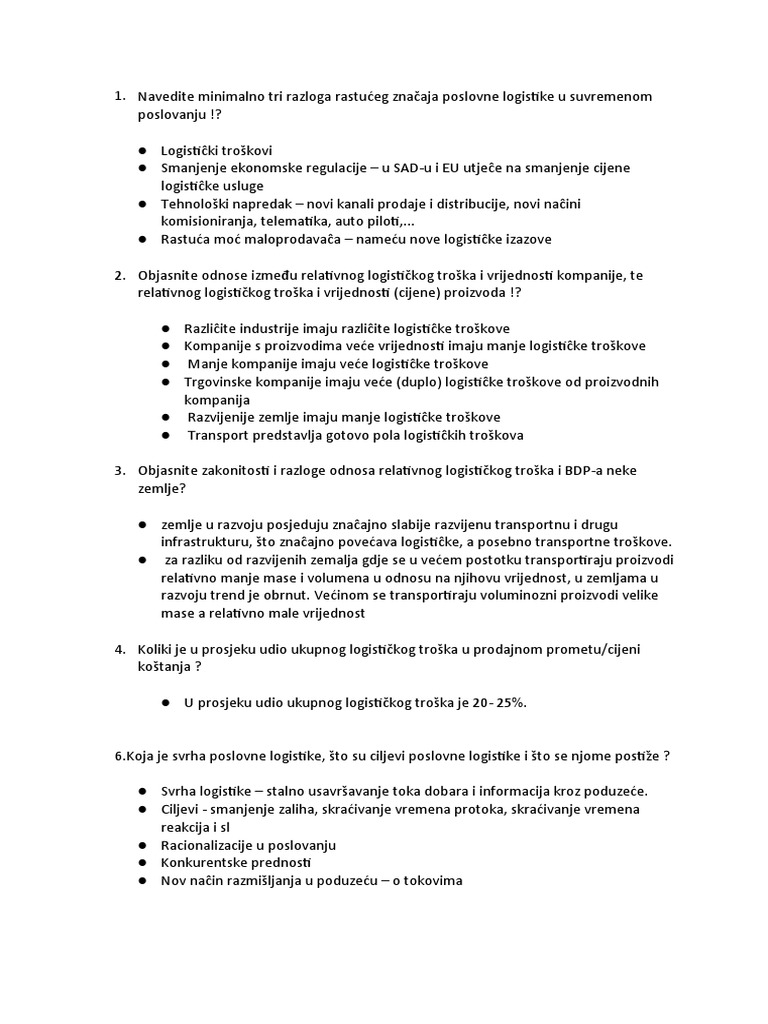 Logistika | PDF