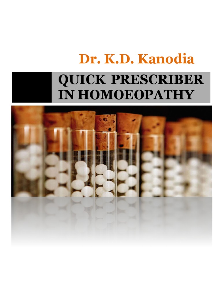 Quick Prescriber in Homoeopathy | PDF | Homeopathy | Medical Specialties