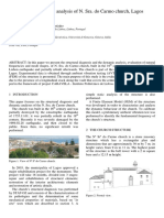 Structural and dynamic analysis of N. Sra. do Carmo church, Lagos Portugal