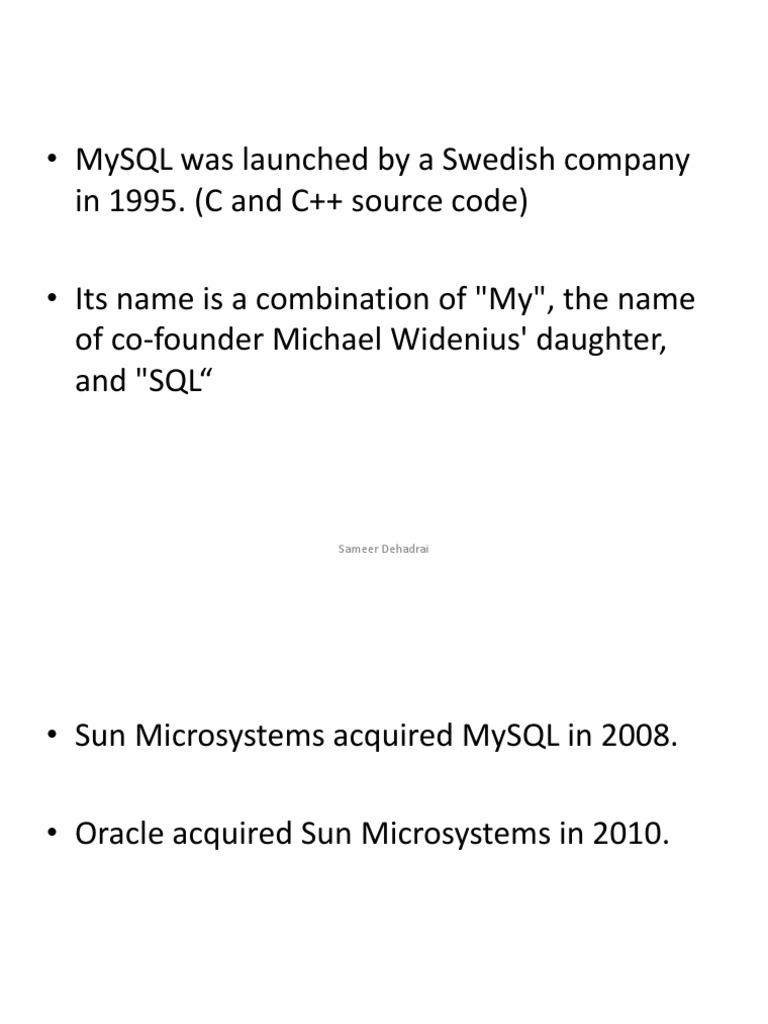 Intro To MySQL | PDF