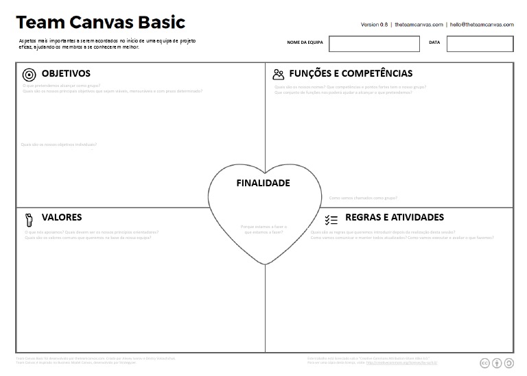 Team Canvas Basic - PT v. 0.8 PT | PDF