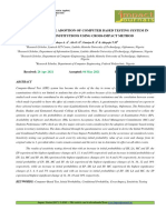 Investigating The Adoption of Computer Based Testing System in Tertiary Institutions Using Cross-Impact Method