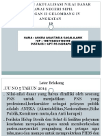 Rancangan Aktualisasi Nilai Dasar Pegawai Negeri Sipil Golongan Ii Gelombang Iv Angkatan 10