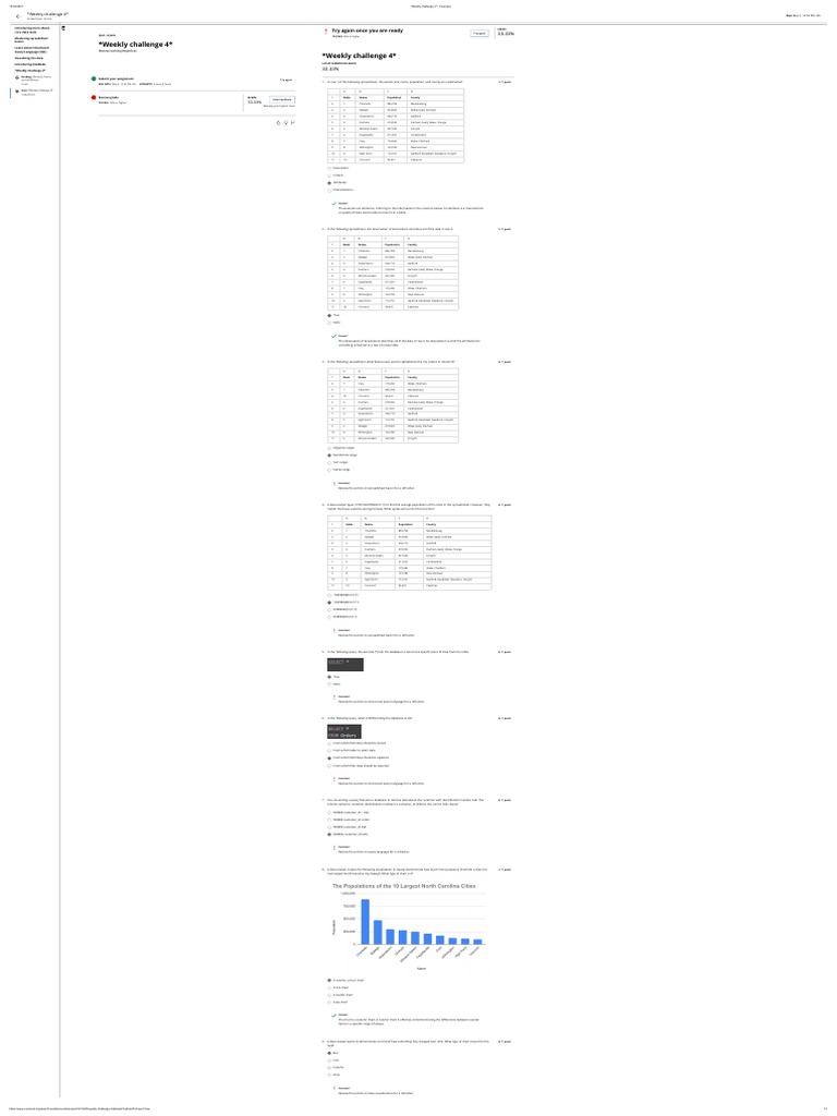 Weekly Challenge 4: Data Analysis Quiz | PDF | Computer Science ...