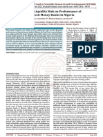 Effect of Liquidity Risk On Performance of Deposit Money Banks in Nigeria