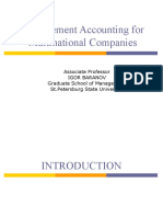 Management Accounting For Multinational Companies