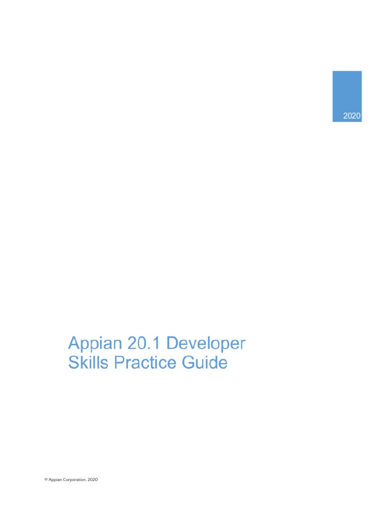 Appian 20.1 Developer Skills Practice Exercises v3 | PDF | Databases ...
