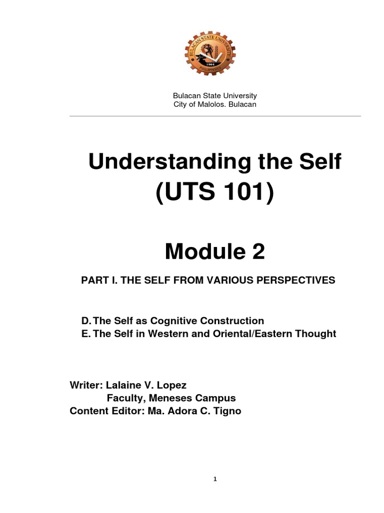 UTS Module 2-For Printing | PDF | Ātman (Hinduism) | Self Concept