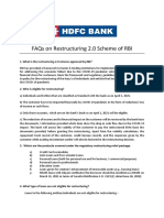 RBI Restructuring Scheme FAQs