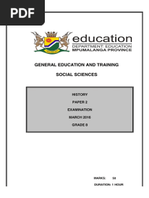 History Grade 8 March