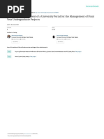 Design and Development of A University Portal For The Management of Final Year Undergraduate Projects