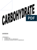 Carbohydrate Classification of Carbohydrate Metabolism and Regulation of Carbohydrate