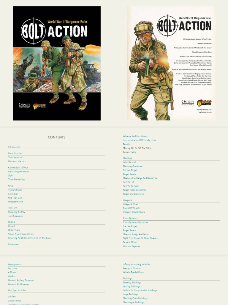 Bolt Action World War II Wargames Rules | PDF