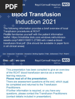 Blood Transfusion Timing Guidelines | PDF | Blood Transfusion | Human ...