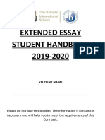 Extended Essay 2020 Handbook