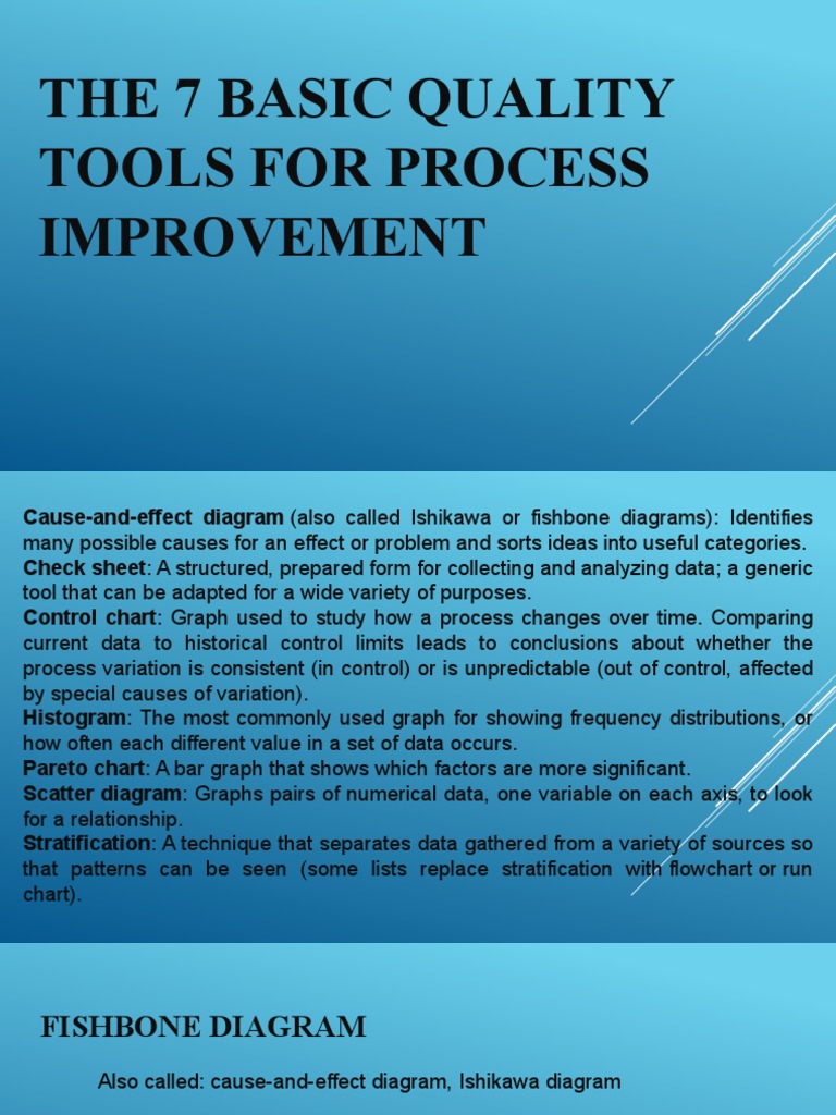 The 7 Basic Quality Tools For Process Improvement | PDF | Scientific ...