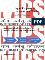 Passing of Property of Specific Goods