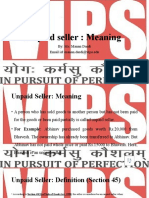 Unpaid Seller: Meaning: By: Ms. Manan Dardi Email Id: Manan - Dardi@vips - Edu