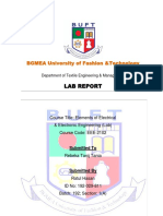 Lab Report: BGMEA University of Fashion &technology