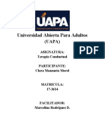 Terapia Conductual (TAREA V)