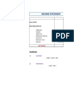 Income Statement: Gross Profit Operating Expenses