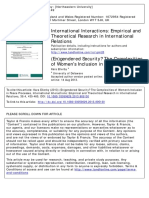 International Interactions: Empirical and Theoretical Research in International Relations