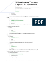 Chapter 5 Developing Through The Life Span - 42 Questions