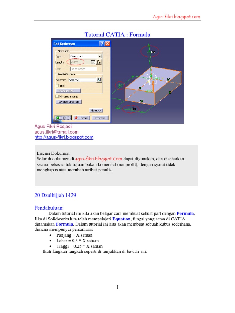 CATIA Formula | PDF