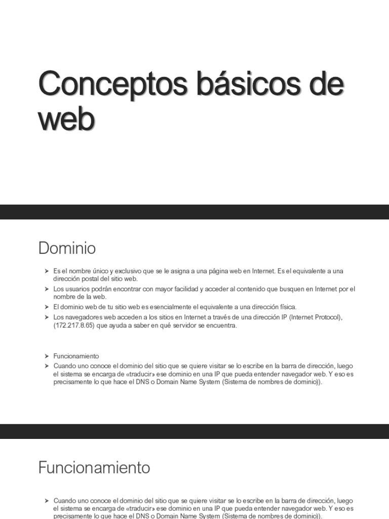 Conceptos Clave sobre Dominios Web | PDF | Nombre de dominio | sistema ...