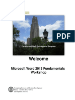 Microsoft Word 2013 Fundamentals Manual