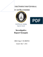 OIG Baltimore Police Overtime Report