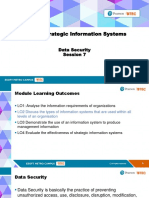 Unit 7 - Strategic Information Systems: Data Security Session 7