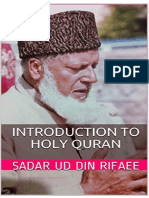 Introduction To Quran by Maulana Sadar Ud Din Rifaee