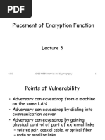 Placement of Encryption Function: v0.0 CPSC415 Biometrics and Cryptography 1