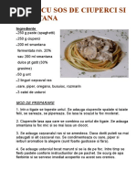 Paste Cu Sos de Ciuperci Si Smantana