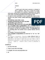 Written Report-Introduction of Preposition