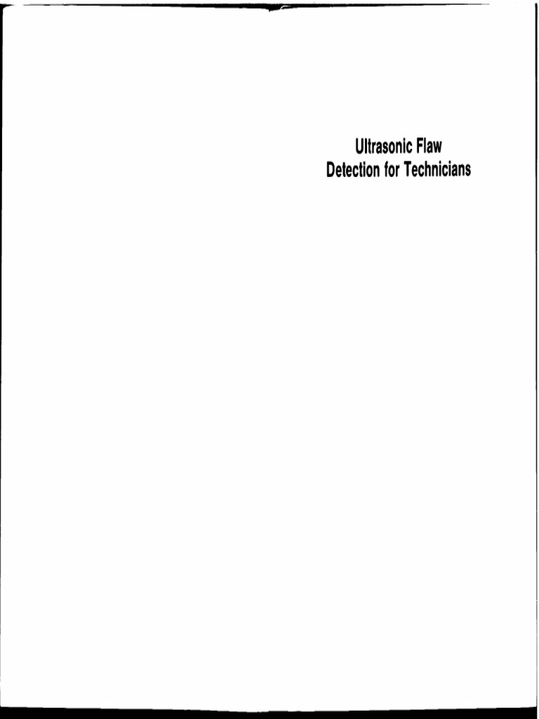 UT Flaw Detection For Technicians by J C Drury PDF
