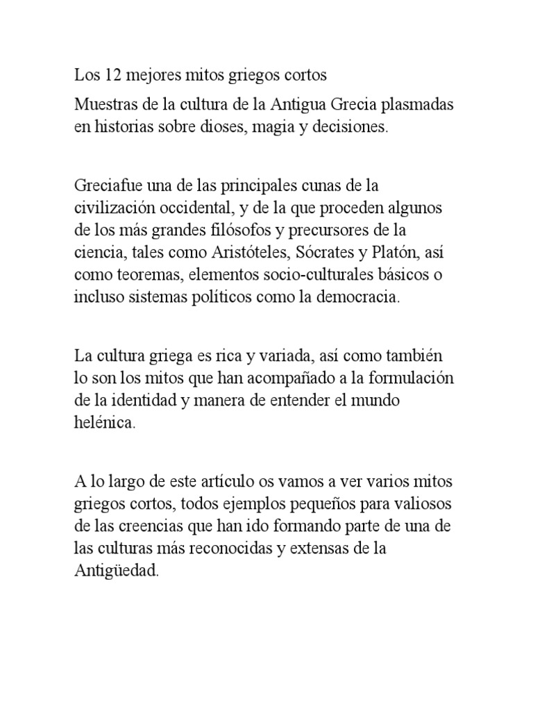 Resumen Del Libro Mitos Griegos Rincon Del Vago Mittoess Fantassieee | PDF | Medusa | Prometeo