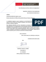 Contrato de plaza adjudicada en proceso de SERUMS 2021-1 en Cajamarca