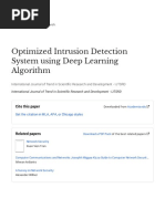 Optimized Intrusion Detection System Using Deep Learning Algorithm