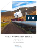 Reliability of Renewable Energy: Geothermal