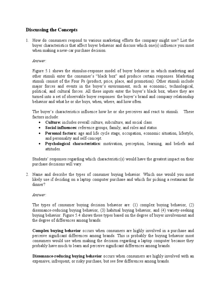 Dissonance-Reducing Buying Behavior Explained | PDF | Behavior ...