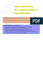 5. Clase 5. El conversatorio intención comunicativa y organización